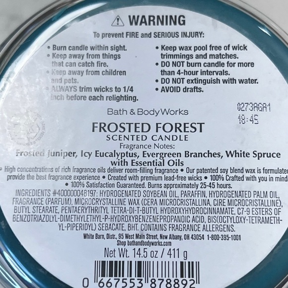 Bath & Body Works 3-wick candle | Frosted Forest | NWT - Picture 4 of 4